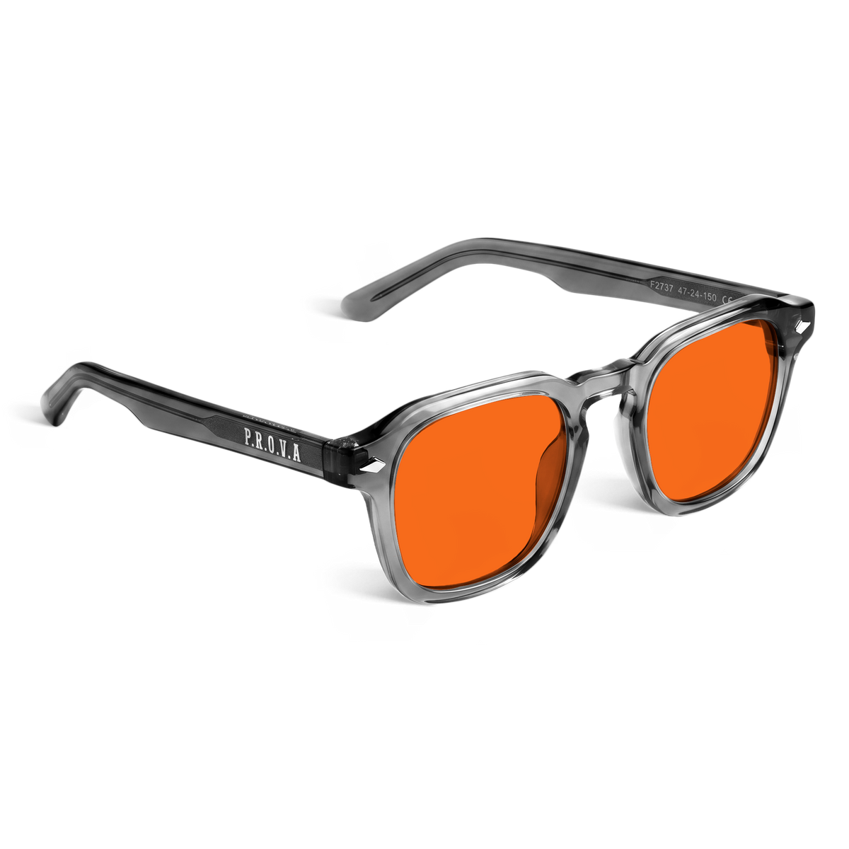 Lentes PROVA en Gris con cristales naranja