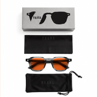 Lentes PROVA en Gris con cristales naranja