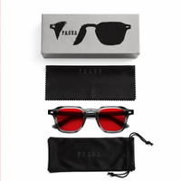 Lentes PROVA en Gris con cristales rojos