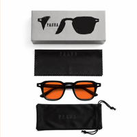 Lentes PROVA en Negro con cristales naranja